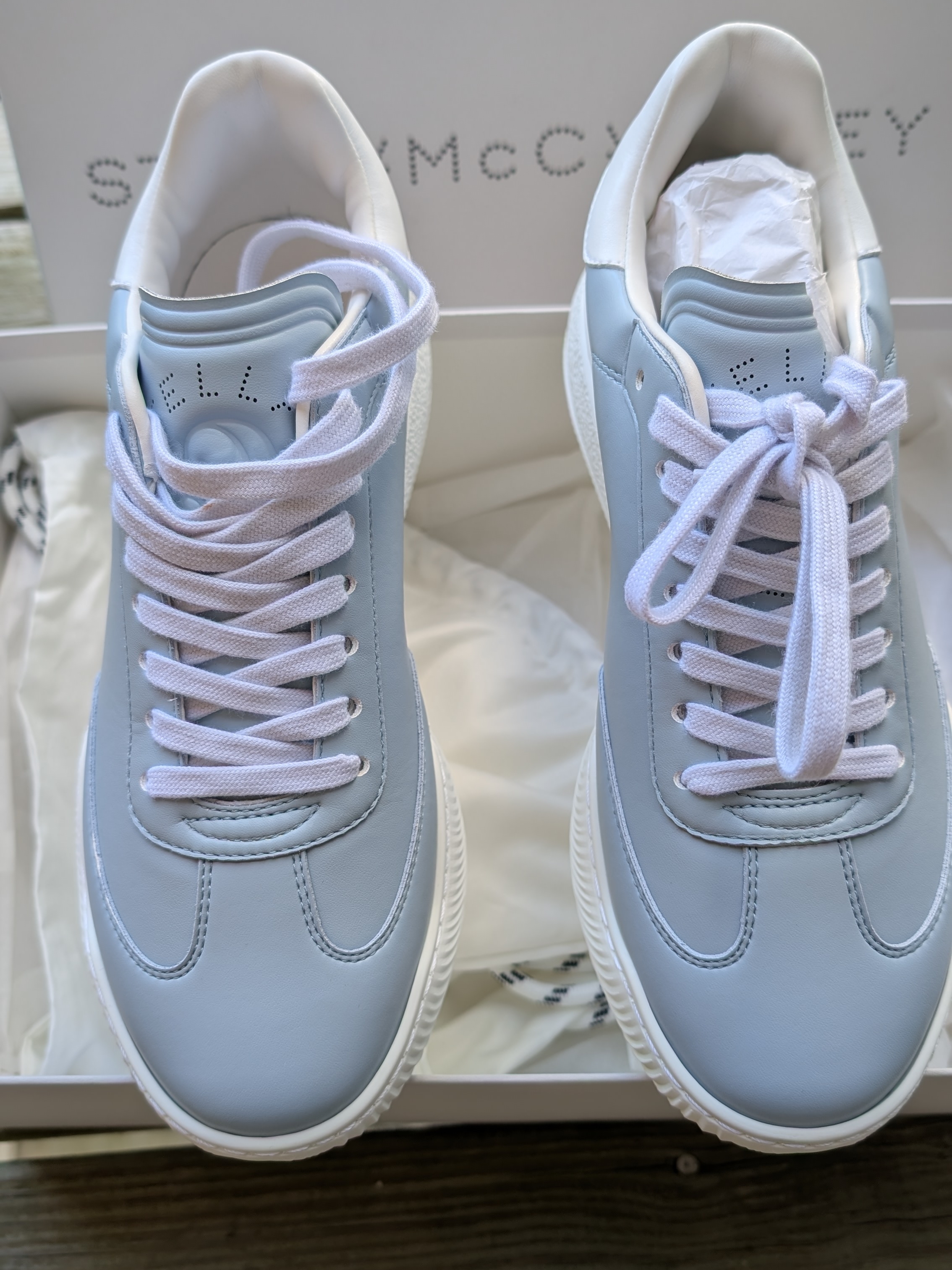 Stella Mccartney Light Blue Leather Sneakers